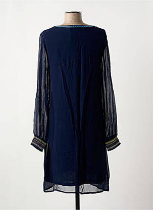 Robe mi-longue manches longues manches longues bleu CREAM femme