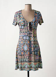 Robe courte manches courtes manches courtes gris PEACE + LOVE femme