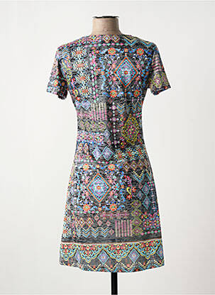 Robe courte manches courtes manches courtes gris PEACE + LOVE femme