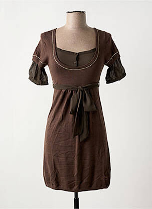 Robe courte manches courtes manches courtes marron PEPE JEANS femme
