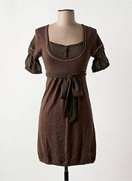 Robe courte manches courtes manches courtes marron PEPE JEANS femme