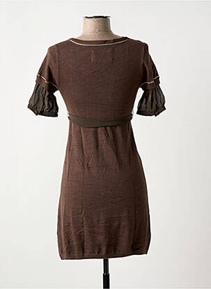 Robe courte manches courtes manches courtes marron PEPE JEANS femme