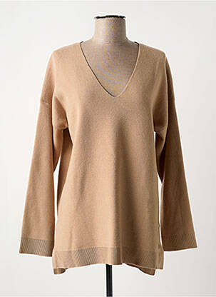 Pull tunique stretch manches longues beige RINO & PELLE femme