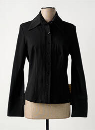 Chemisier coupe cintrée manches longues noir VERTIGO femme
