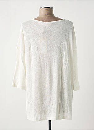 Top stretch manches 3/4 blanc CREAM femme