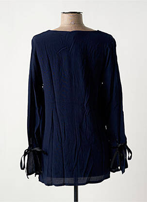 Tunique manches longues tissage crêpe bleu POUSSIERE D'ETOLE femme