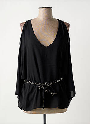 Top coupe cintrée manches longues noir MONACO COLLECTION femme
