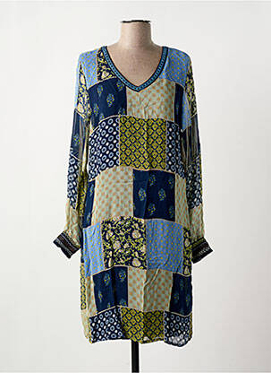 Robe mi-longue bleu CREAM pour femme