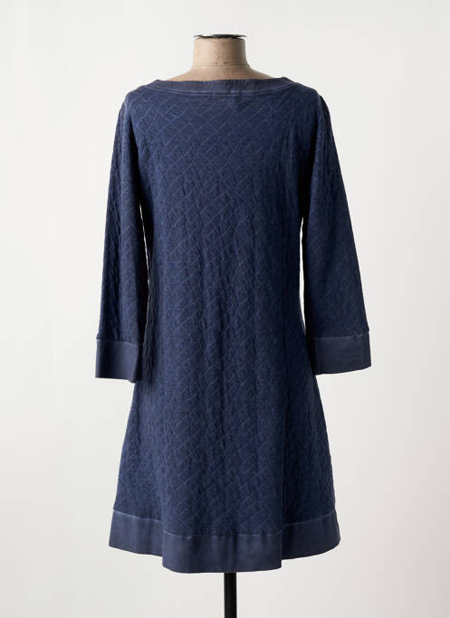 Robe mi-longue manches 3/4 manches 3/4 bleu MALOKA femme
