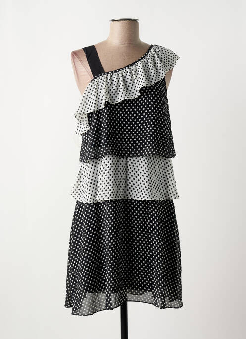 Robe mi-longue coupe évasée sans manche noir JUS D'ORANGE femme