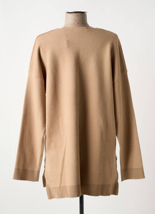 Pull tunique beige RINO & PELLE pour femme