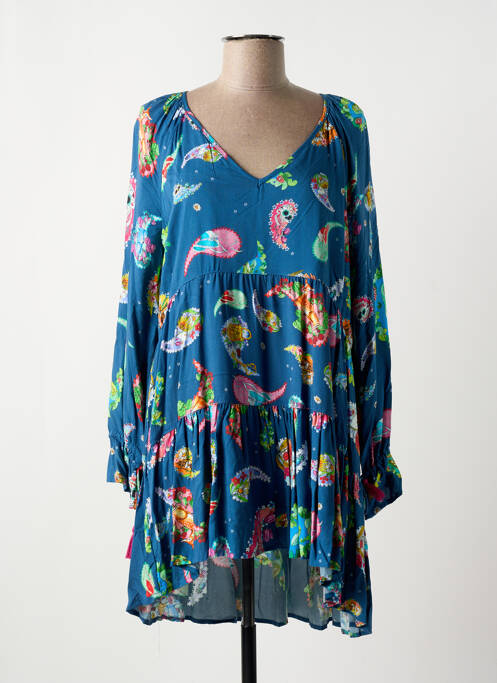 Robe courte bleu PEACE + LOVE pour femme