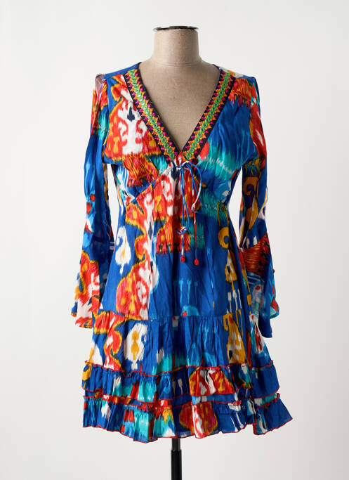 Robe courte bleu PEACE + LOVE pour femme