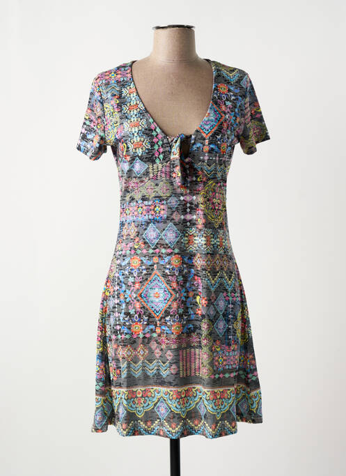 Robe courte gris PEACE + LOVE pour femme