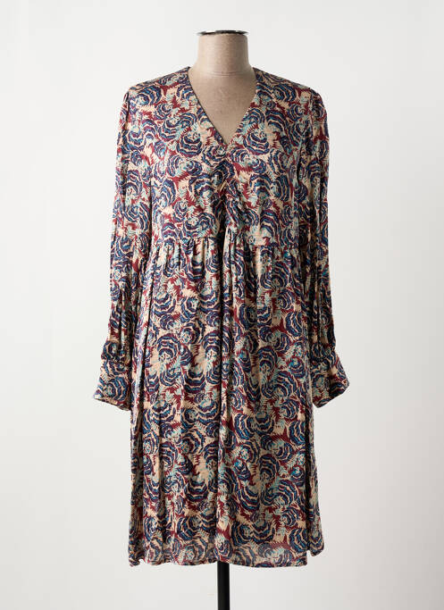 Robe mi-longue beige LA FEE MARABOUTEE pour femme