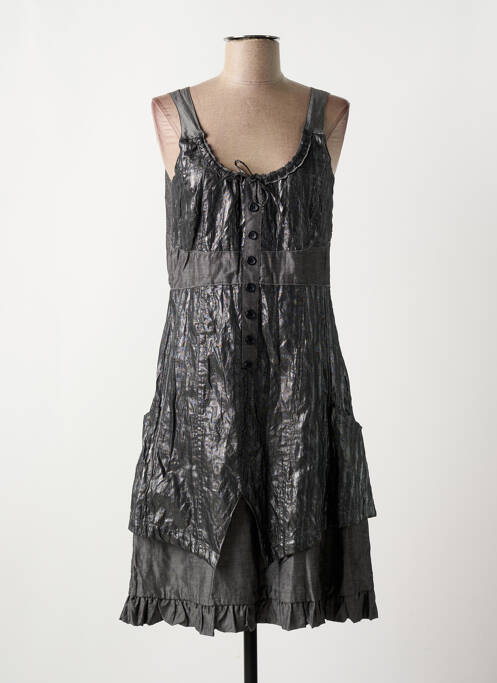 Robe mi-longue argent SALT & PEPPER pour femme