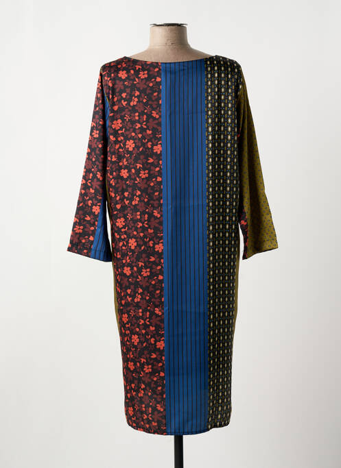 Robe mi-longue vert LA FEE MARABOUTEE pour femme