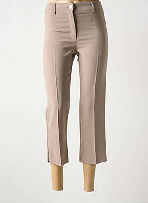 Pantacourt coupe droite taille normale beige ABSOLU femme