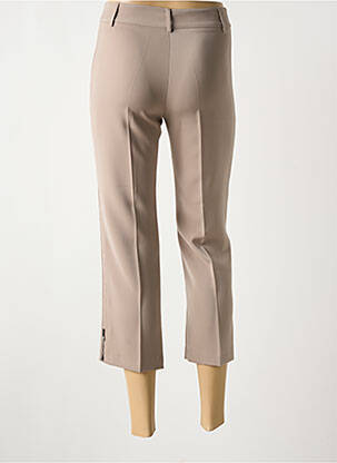 Pantacourt coupe droite taille normale beige ABSOLU femme