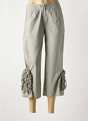 Pantacourt coupe droite taille normale gris POUSSIERE D'ETOLE femme