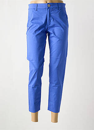 Pantacourt stretch taille normale bleu MADEMOISELLE SANS GÊNE femme