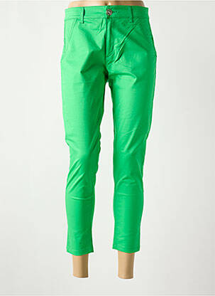 Pantacourt stretch taille normale vert MADEMOISELLE SANS GÊNE femme