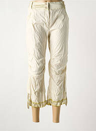 Pantacourt coupe droite taille normale beige POUSSIERE D'ETOLE femme