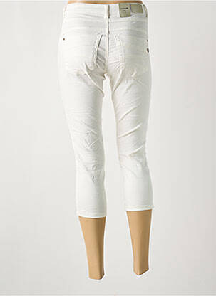Pantacourt stretch taille normale blanc CREAM femme