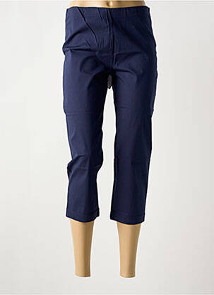 Pantacourt coupe droite taille normale bleu ORIENTIQUE NATURALLY femme