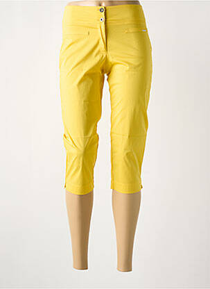 Corsaire stretch taille normale jaune MALOKA femme