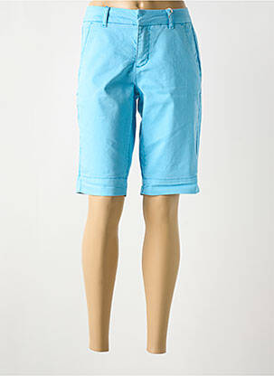 Bermuda fermeture zippée sous rabat avec crochet taille normale bleu CREAM femme