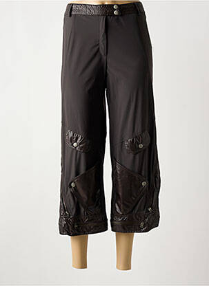 Pantacourt marron LAUREN VIDAL pour femme