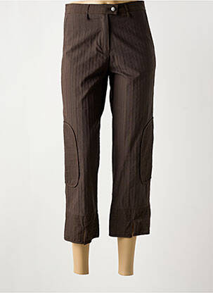 Pantacourt marron LAUREN VIDAL pour femme