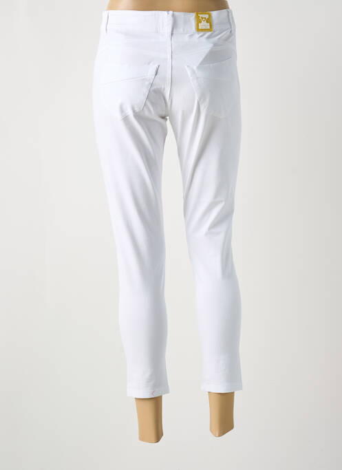 Pantacourt stretch taille normale blanc MADEMOISELLE SANS GÊNE femme