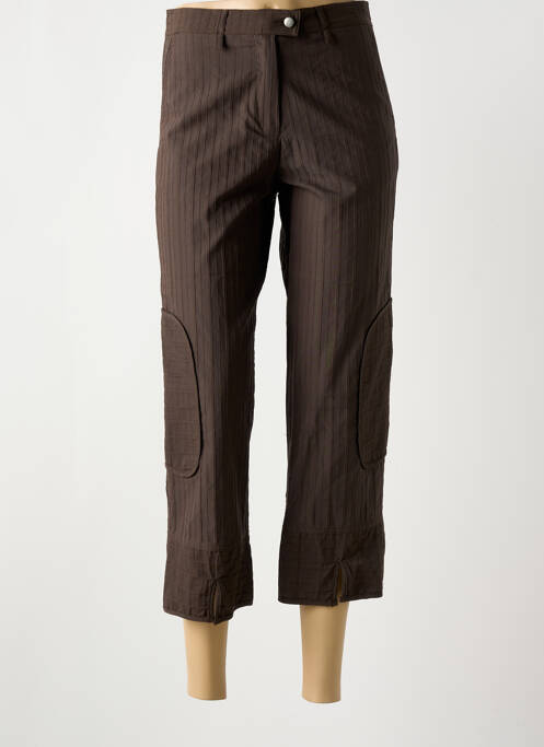 Pantacourt marron LAUREN VIDAL pour femme