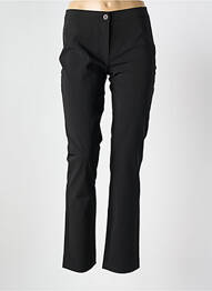 Pantalon slim fermeture zippée sous rabat boutonné taille haute noir POUSSIERE D'ETOLE femme