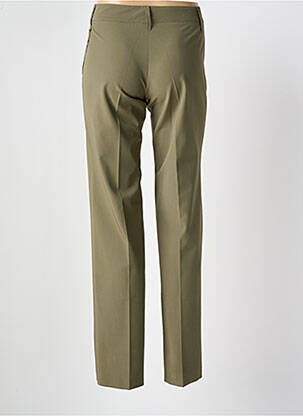 Pantalon droit taille à pinces taille haute vert VERTIGO femme