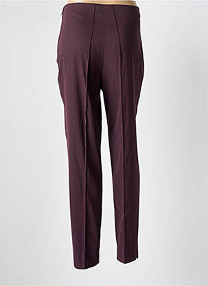 Pantalon slim taille haute taille haute rouge LAUREN VIDAL femme