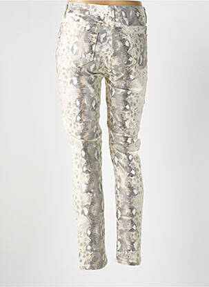 Pantalon slim tissage enduit taille normale beige LAUREN VIDAL femme