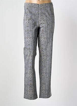 Pantalon droit stretch taille normale bleu LAUREN VIDAL femme