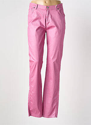 Pantalon slim tissage enduit taille normale rose IMPAQT femme