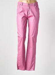 Pantalon slim tissage enduit taille normale rose IMPAQT femme