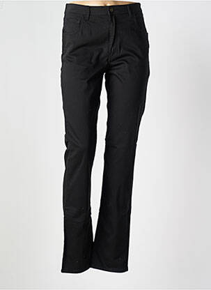 Pantalon slim tissage popeline taille normale noir IMPAQT femme