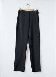 Pantalon cargo coupe droite taille haute noir ROSA ROSAM femme