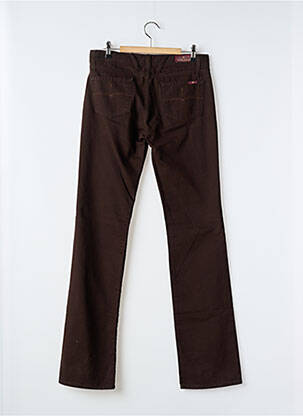 Jeans coupe droite stretch taille normale marron VERTIGO femme