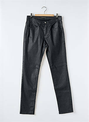 Pantalon slim tissage enduit taille normale noir IMPAQT femme