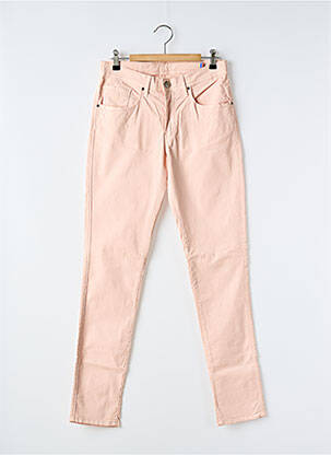 Pantalon slim tissage popeline taille normale rose IMPAQT femme