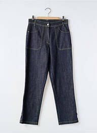 Jeans coupe slim tissage brut taille haute bleu ROSA ROSAM femme
