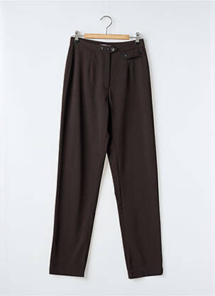 Pantalon slim taille haute taille haute marron ROSA ROSAM femme