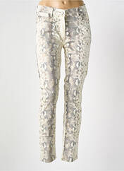 Pantalon slim beige LAUREN VIDAL pour femme seconde vue